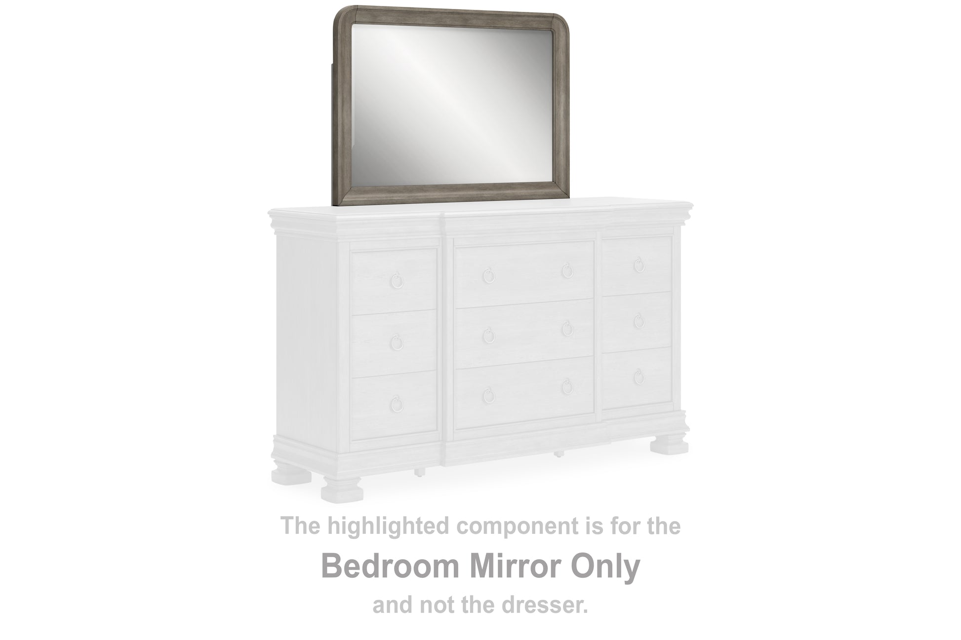 Cape Furniture Outlet - Ashley Furniture - Lexorne Bedroom - Bedroom Mirror / Gray - B924-36