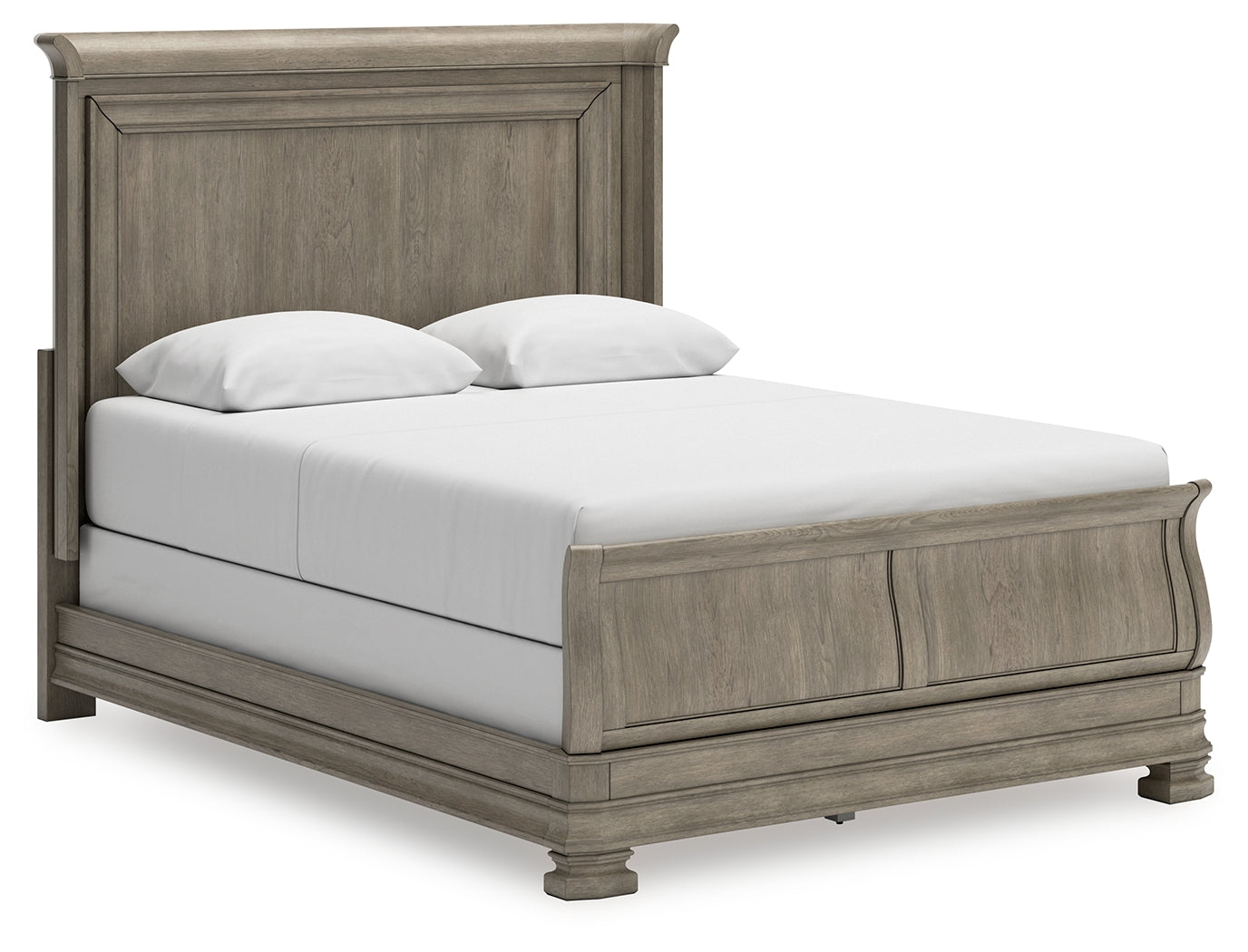 Cape Furniture Outlet - Ashley Furniture - Lexorne Bedroom - Queen Sleigh Bed / Gray - B924B2
