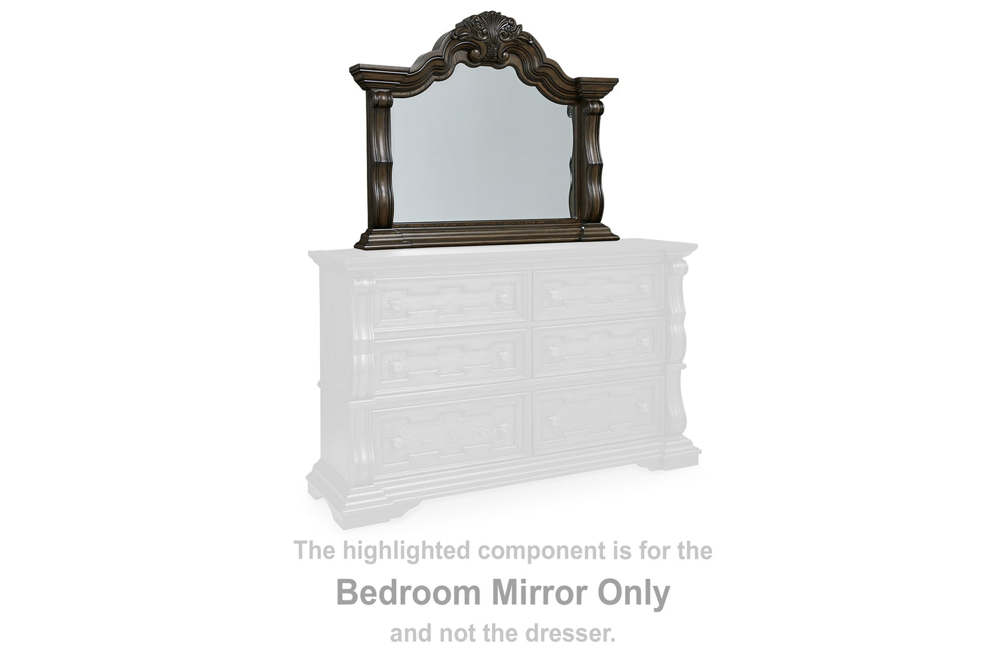 Cape Furniture Outlet - Ashley Furniture - Maylee Bedroom - Bedroom Mirror / Dark Brown - B947-36