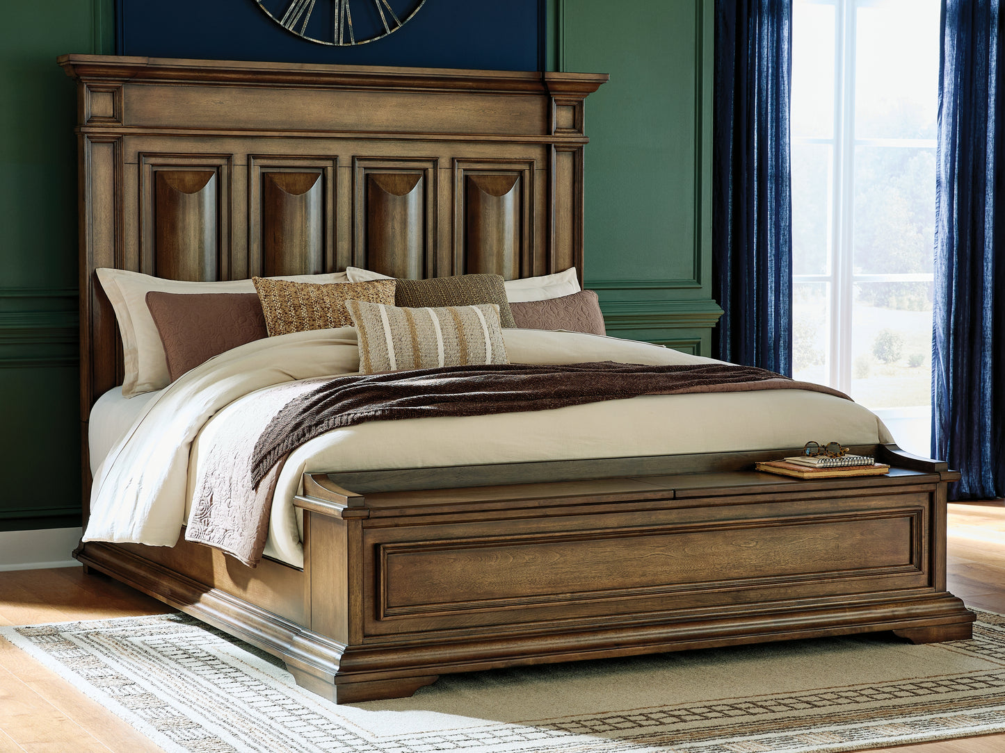 Cape Furniture Outlet - Ashley Furniture - Frantanna Bedroom - California King Panel Storage Bed / Brown - PCB949B9