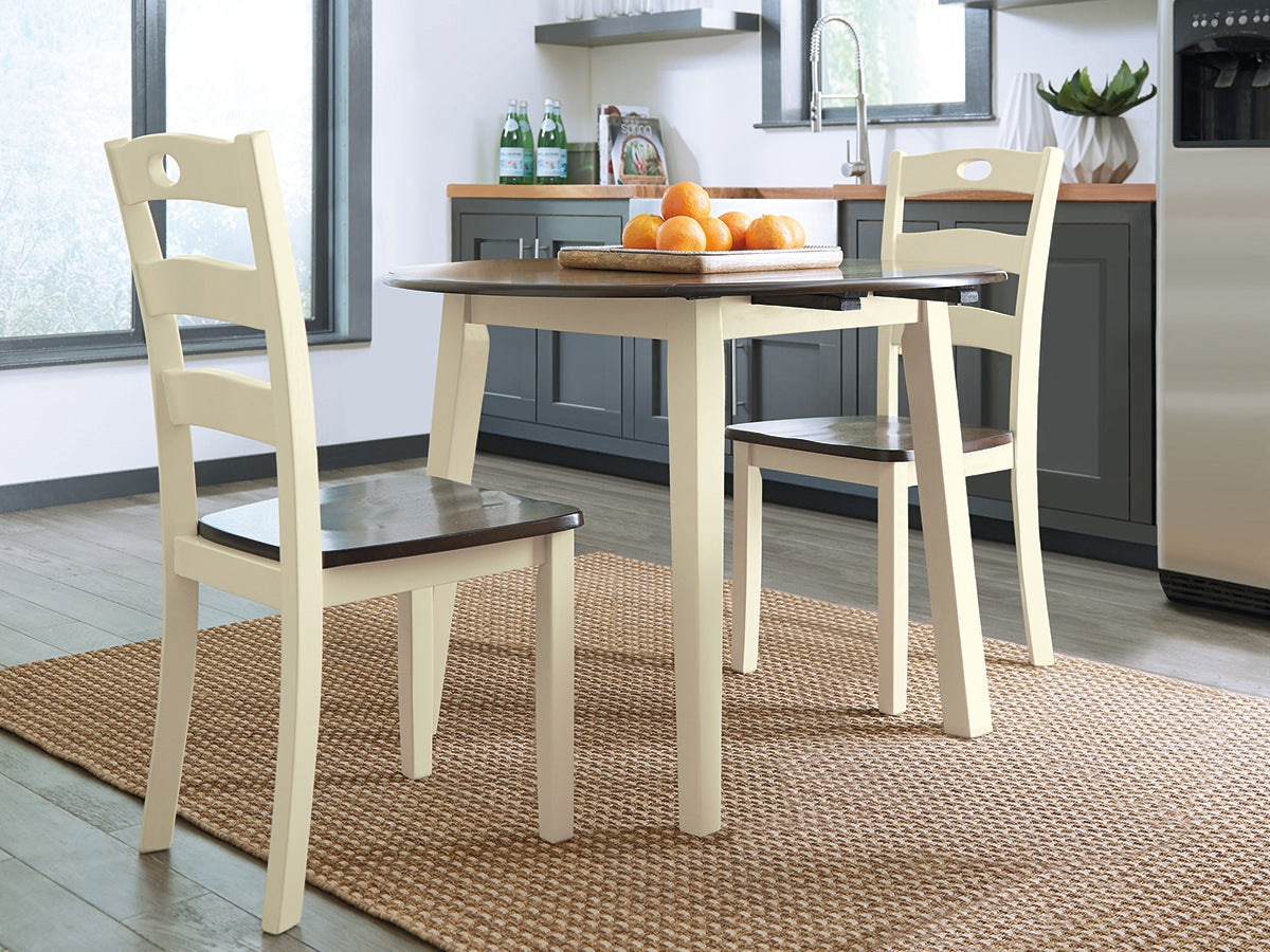 Cape Furniture Outlet - Ashley Furniture - Woodanville Dining Room - Dining Chair (Set of 2) / Cream/Brown - D335-01X2