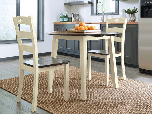 Cape Furniture Outlet - Ashley Furniture - Woodanville Dining Room - Dining Chair (Set of 2) / Cream/Brown - D335-01X2