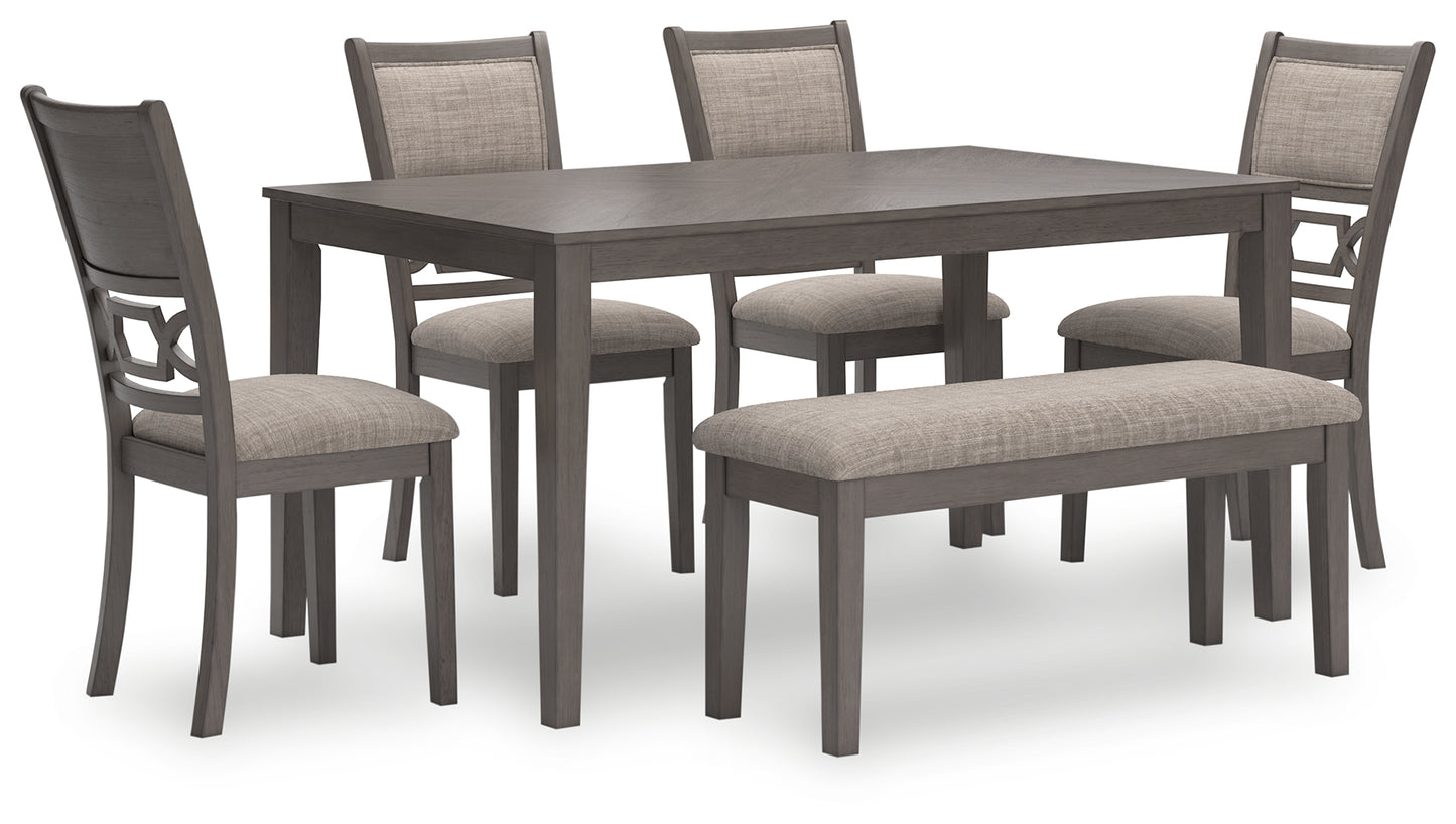 Cape Furniture Outlet - Ashley Furniture - Wrenning Dining Room - Dining Room Table Set (5/CN) / Gray - D425-225