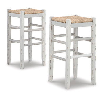 Cape Furniture Outlet - Ashley Furniture - Mirimyn Dining Room - Bar Height Bar Stool (Set of 2) / White - D508-230X2