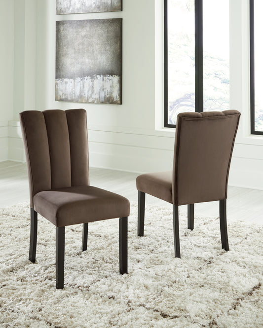 Cape Furniture Outlet - Ashley Furniture - Jeshina Dining Chair (Set of 2) - Dining Chair (Set of 2) / Mocha - PCD581-01X2