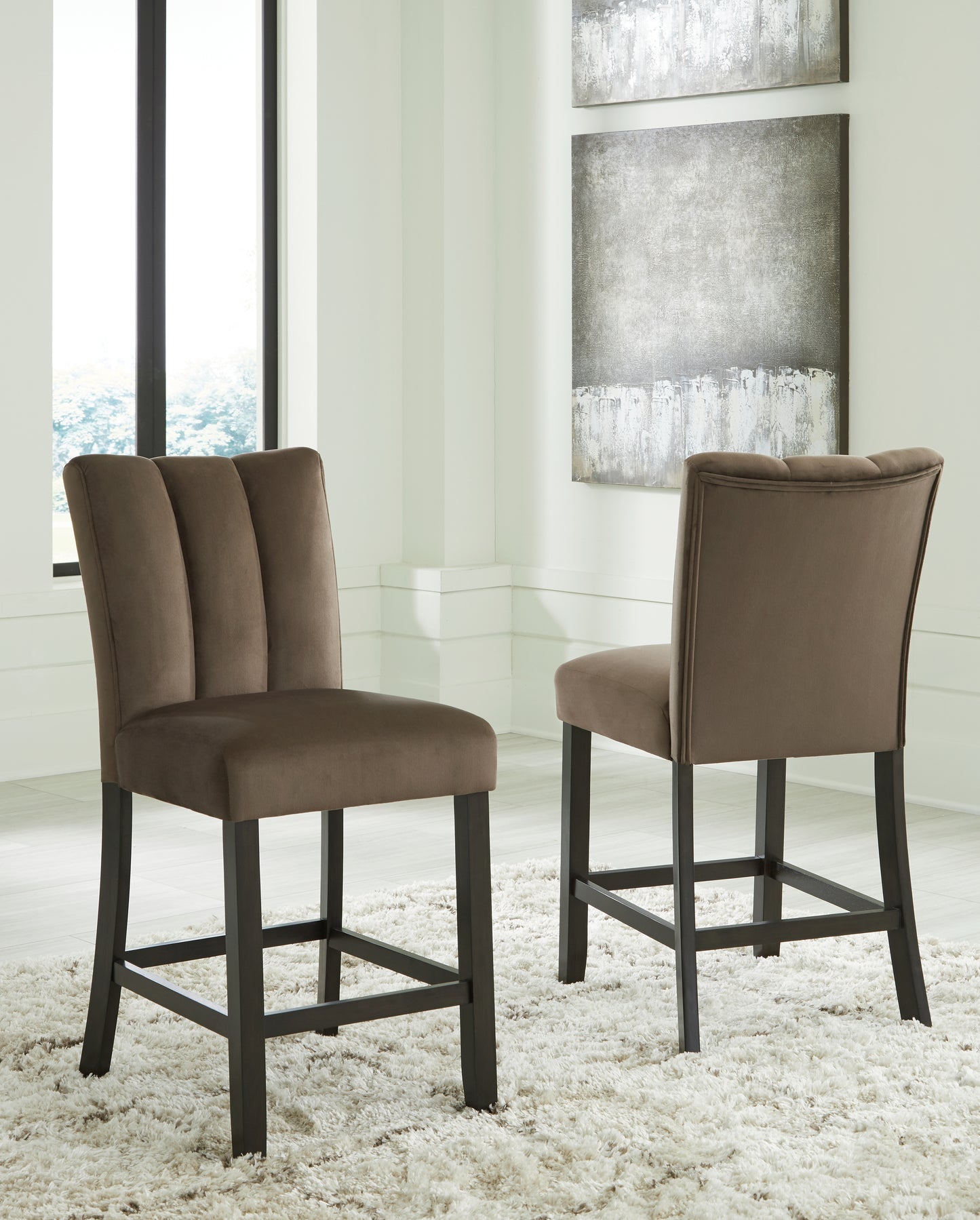 Cape Furniture Outlet - Ashley Furniture - Jeshina Counter Height Barstool (Set of 2) - Counter Height Barstool (Set of 2) / Mocha - PCD581-124X2
