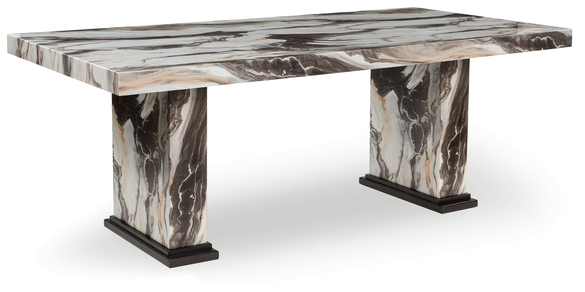 Cape Furniture Outlet - Ashley Furniture - Jeshina Dining Table - Dining Table / Dark Brown/Beige - PCD581D4