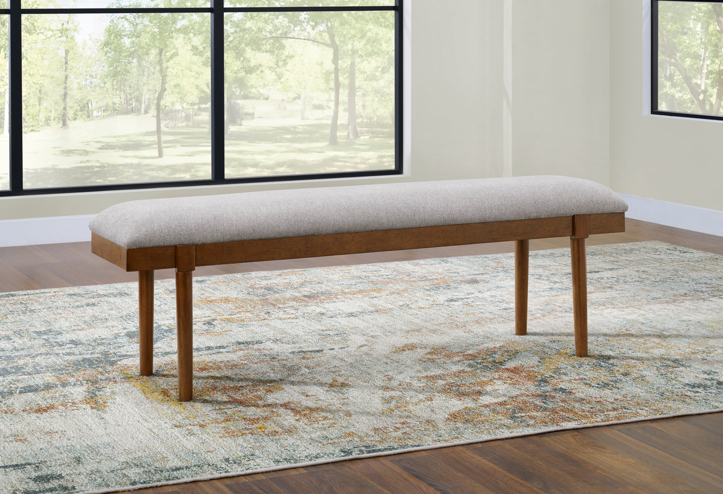Cape Furniture Outlet - Ashley Furniture - Lyncott Dining Room - Large UPH Dining Room Bench / Gray/Brown - D615-00