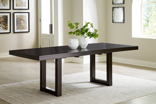 Cape Furniture Outlet - Ashley Furniture - Neymorton Dining Room - RECT Dining Room Counter Table / Dark Grayish Brown - D618-13