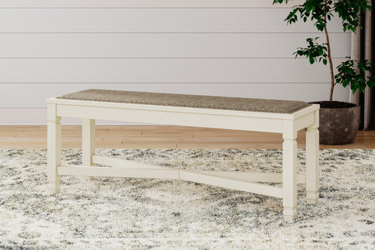 Cape Furniture Outlet - Ashley Furniture - Bolanburg Dining Bench - Large UPH Dining Room Bench / Two-tone / 50"W x 15"D x 20"H - D647-00