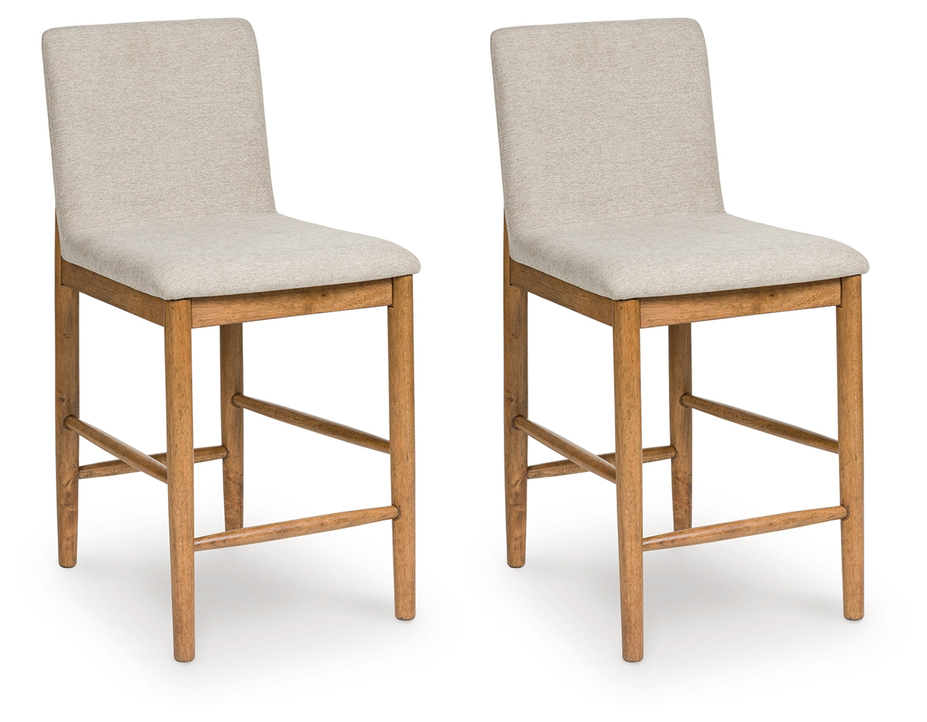 Cape Furniture Outlet - Ashley Furniture - Isanti Dining Room - Counter Height Barstool (Set of 2) / Light Brown - D752-124X2