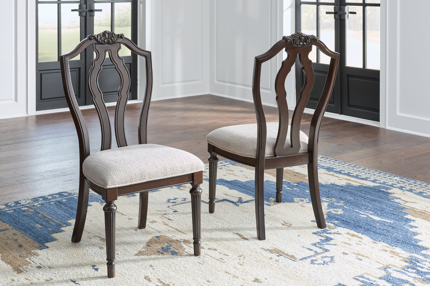 Cape Furniture Outlet - Ashley Furniture - Lavinton Dining Room - Dining Chair (Set of 2) / Tan/Brown - D764-01X2
