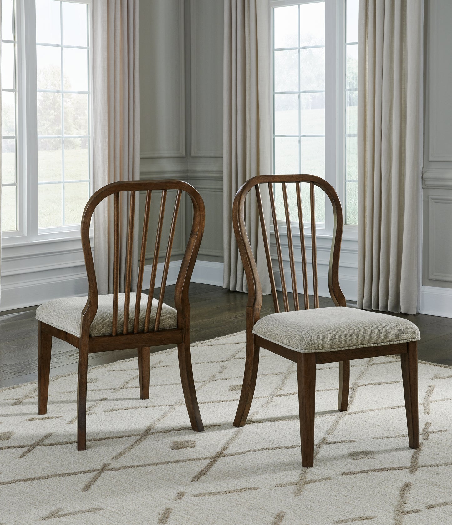Cape Furniture Outlet - Ashley Furniture - Sturlayne Dining Room - Dining Chair (Set of 2) / Brown - D787-01X2