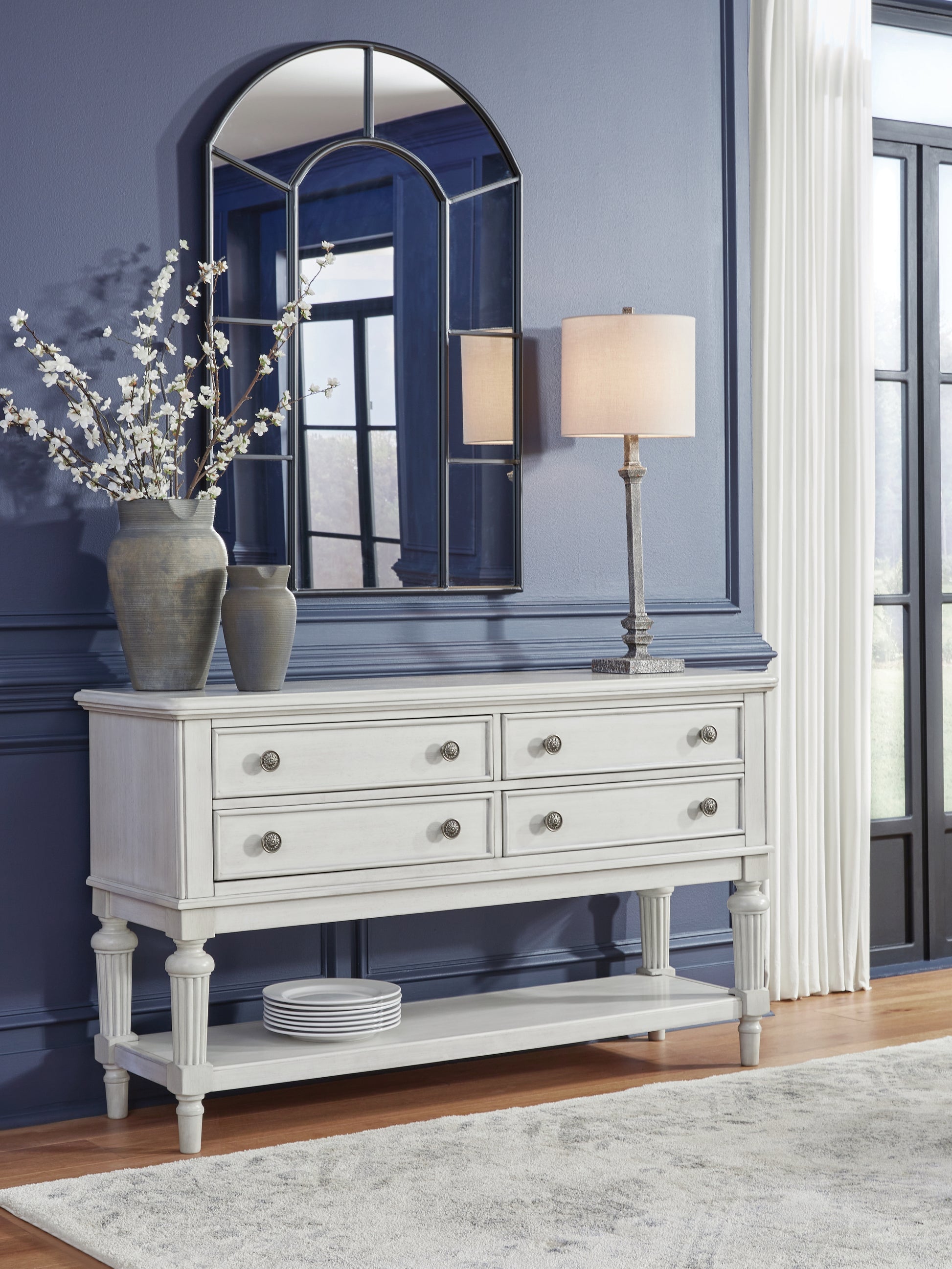 Cape Furniture Outlet - Ashley Furniture - Montelaine Dining Room - Dining Chair (Set of 2) / Antique White - D795-01X2
