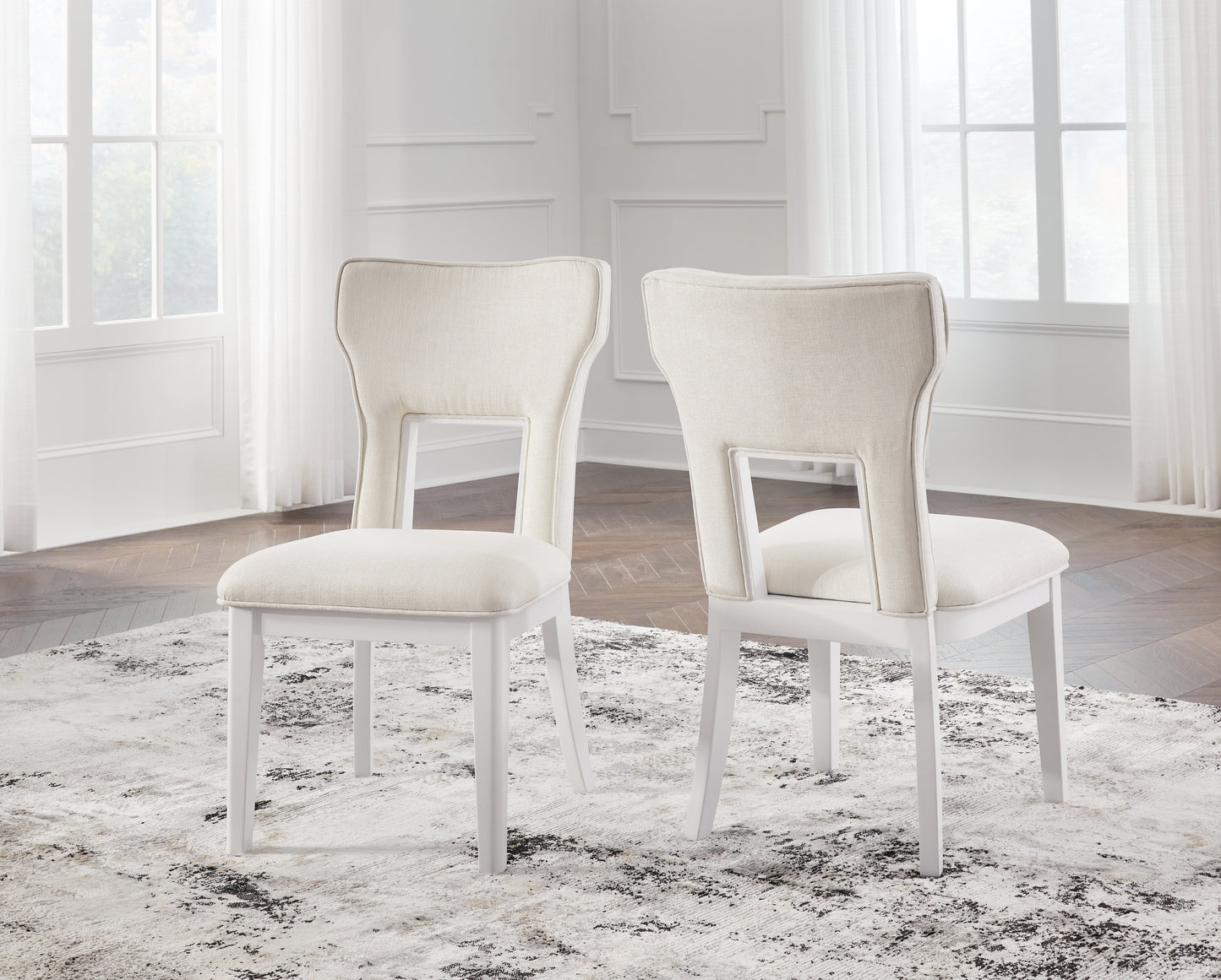 Cape Furniture Outlet - Ashley Furniture - Chalanna Dining Room - Dining Chair (Set of 2) / White - D822-01X2
