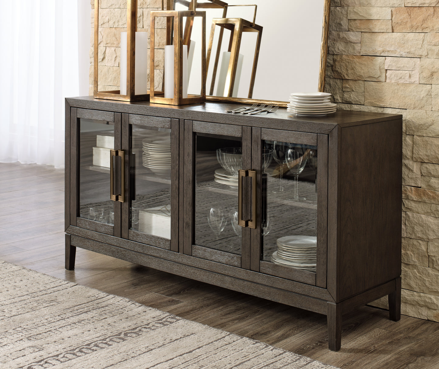 Cape Furniture Outlet - Ashley Furniture - Burkhaus Dining Room - Counter Height Barstool (Set of 2) / Dark Brown - D984-124X2