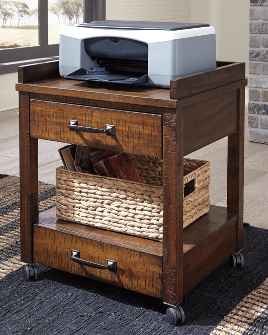 Cape Furniture Outlet - Ashley Furniture - Baldridge Printer Stand - Printer Stand / Rustic Brown - H675-11