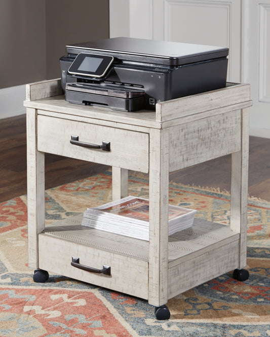 Cape Furniture Outlet - Ashley Furniture - Carynhurst Printer Stand - Printer Stand / Whitewash - H755-11