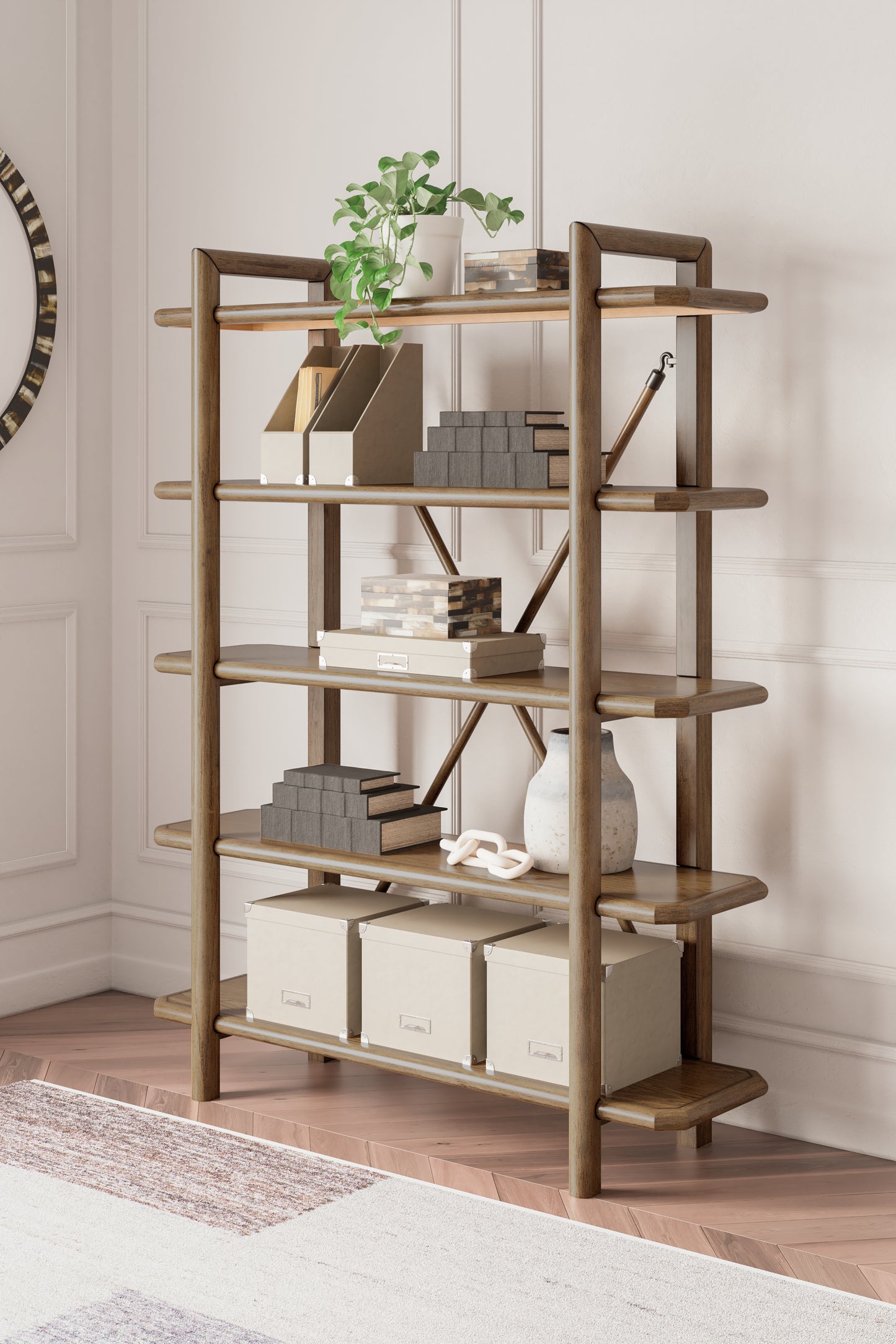 Cape Furniture Outlet - Ashley Furniture - Roanhowe Bookcase - Bookcase / Brown - H769-70