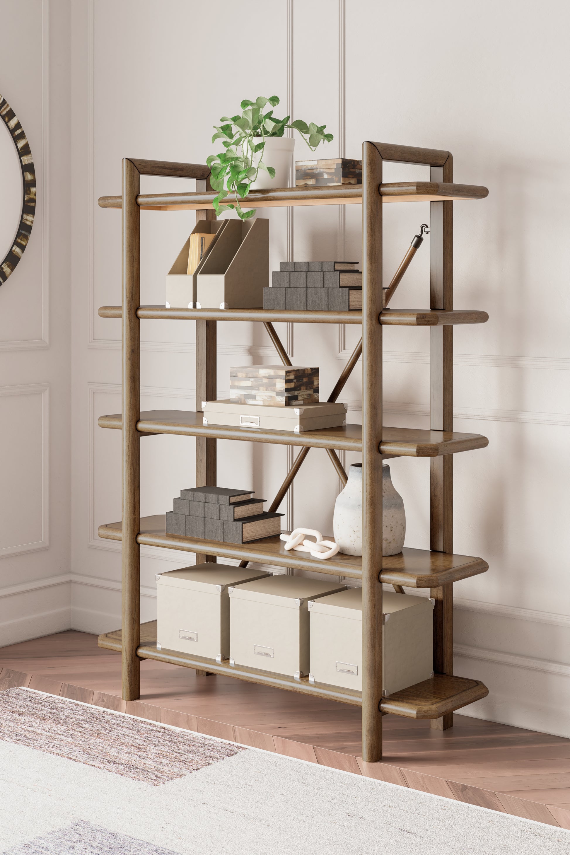 Cape Furniture Outlet - Ashley Furniture - Roanhowe Bookcase - Bookcase / Brown - H769-70