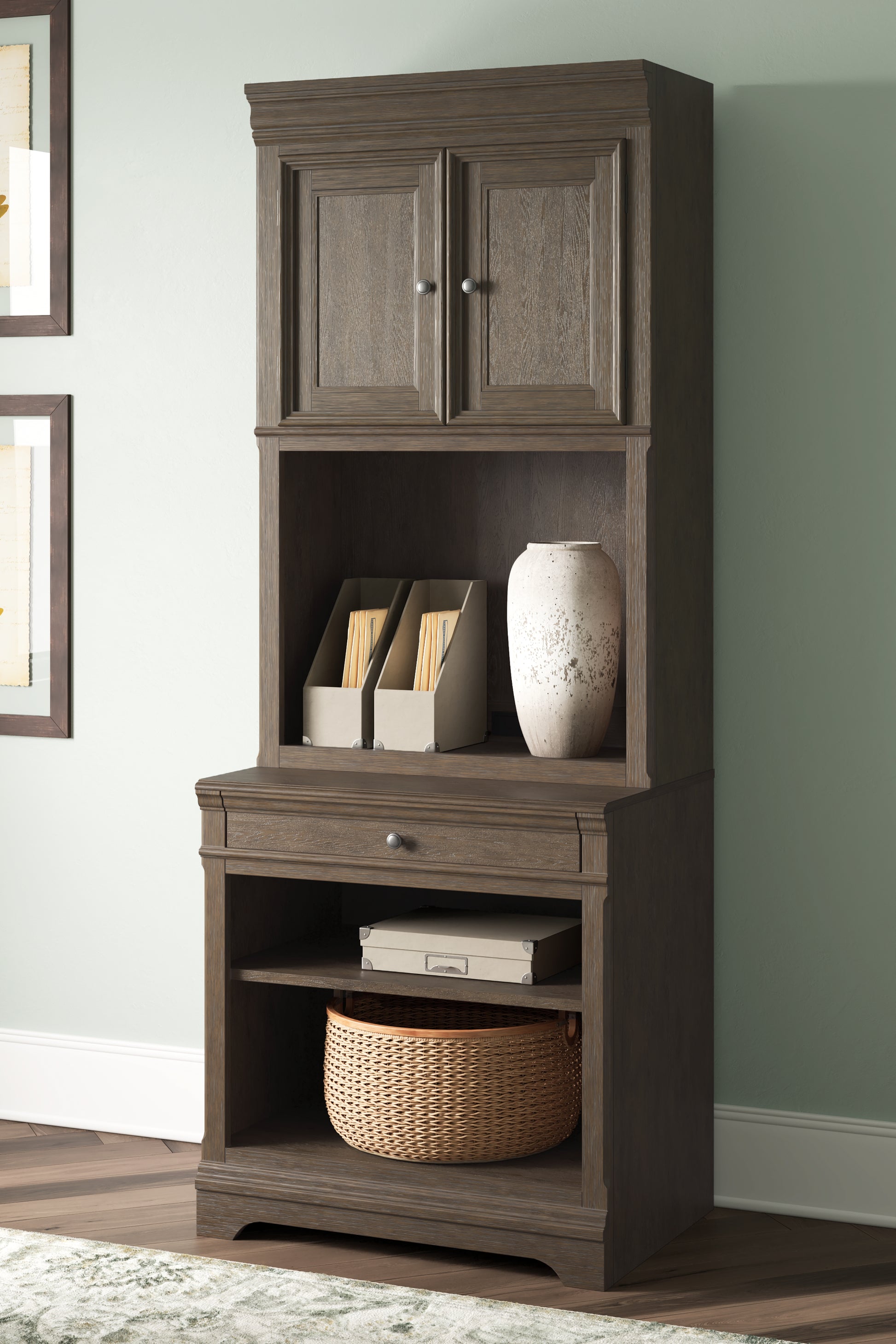 Cape Furniture Outlet - Ashley Furniture - Janismore Bookcase - Bookcase / Weathered Gray - H776H7