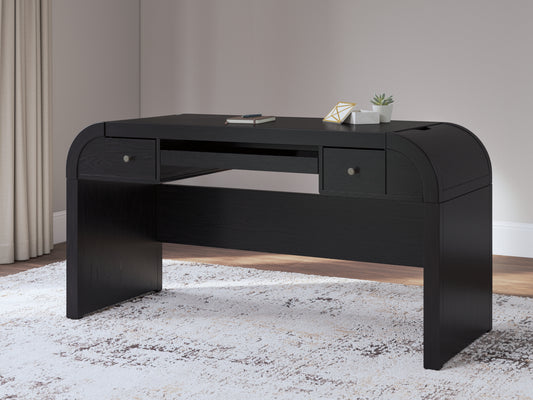 Cape Furniture Outlet - Ashley Furniture - Rowanbeck Office Desk - Home Office Desk / Black - H821-44