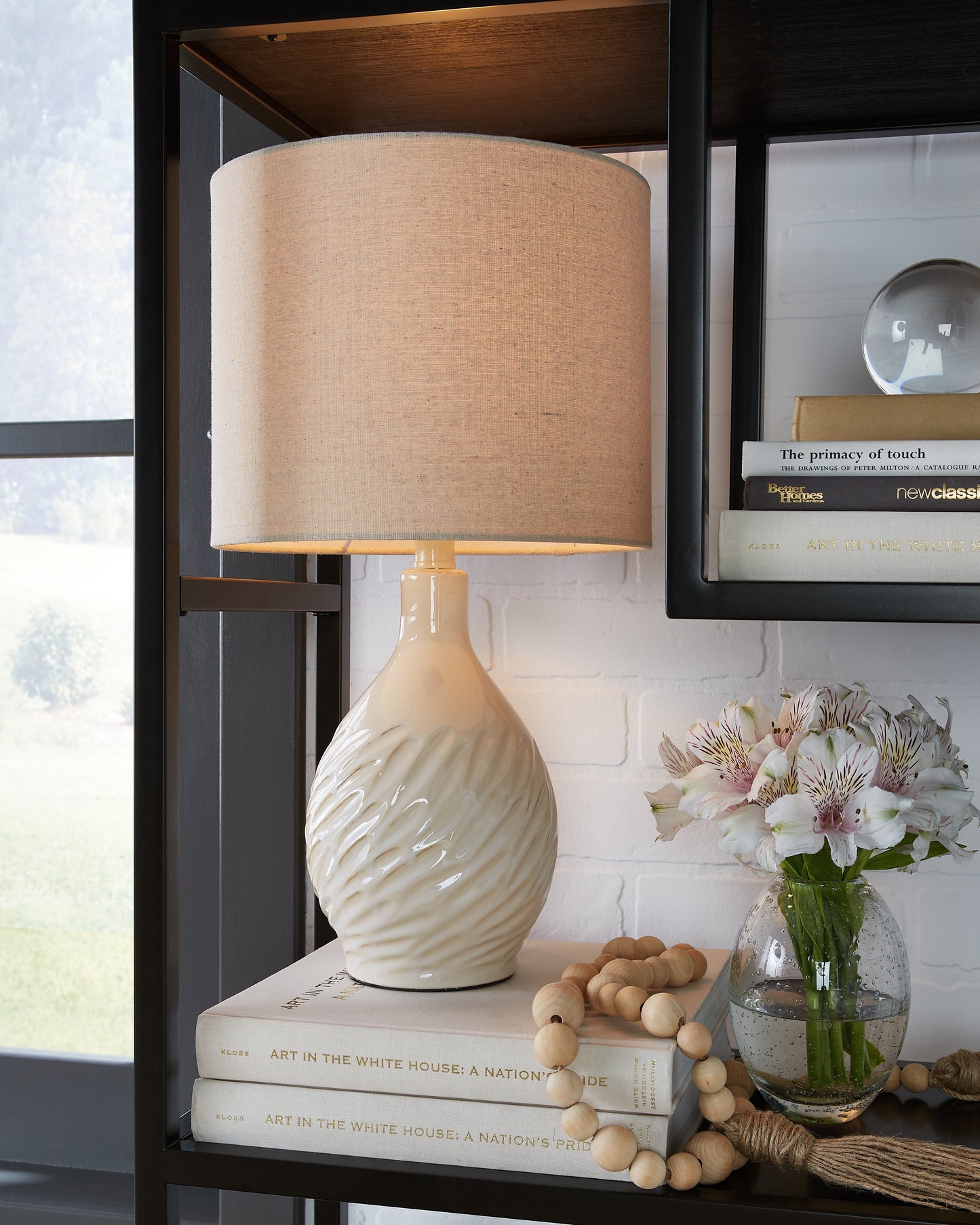 Cape Furniture Outlet - Ashley Furniture - Garinton Lighting - Table Lamp (Set of 2) / Cream - L180194X2