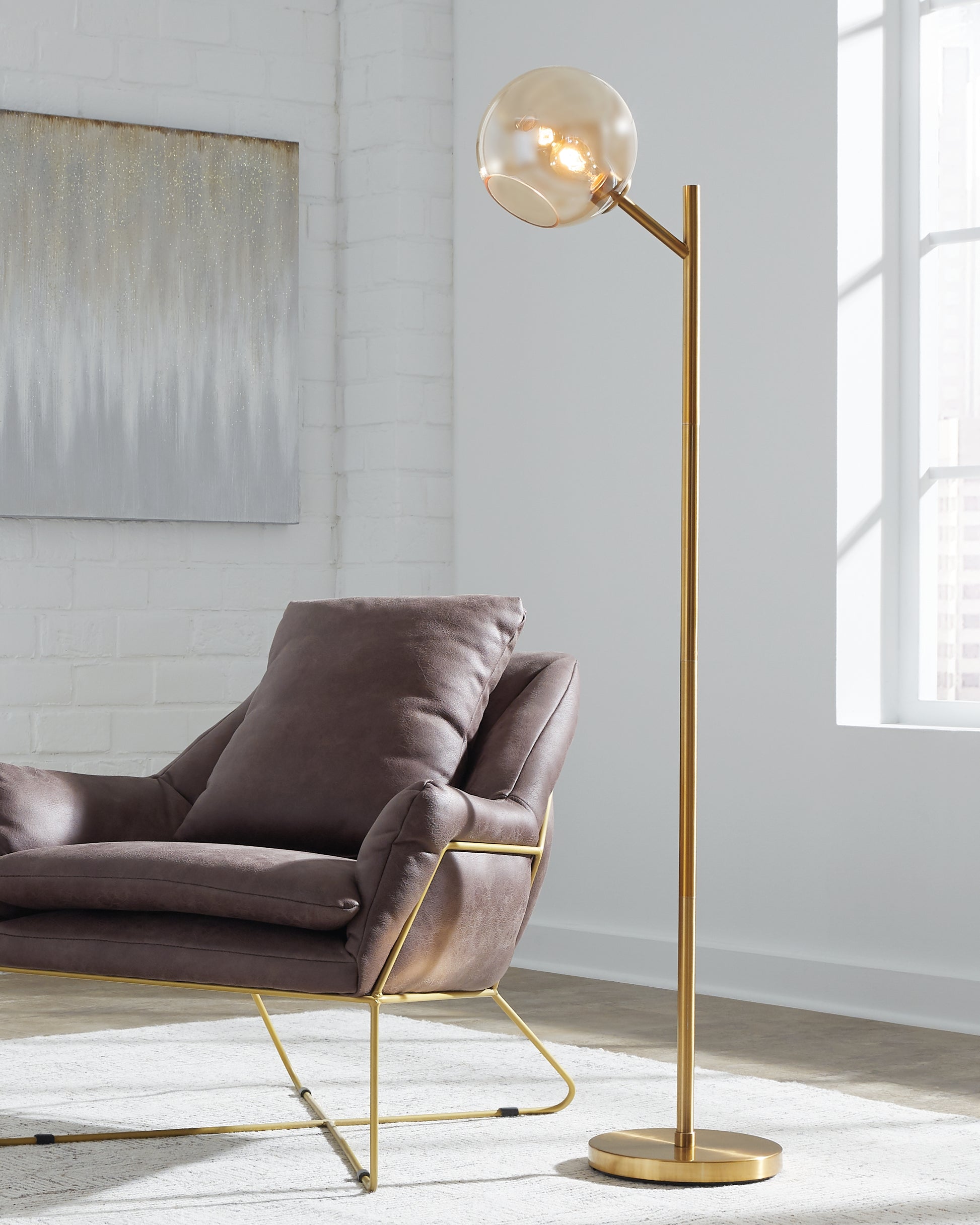 Cape Furniture Outlet - Ashley Furniture - Abanson Lighting - Metal Floor Lamp (1/CN) / Black - L734381