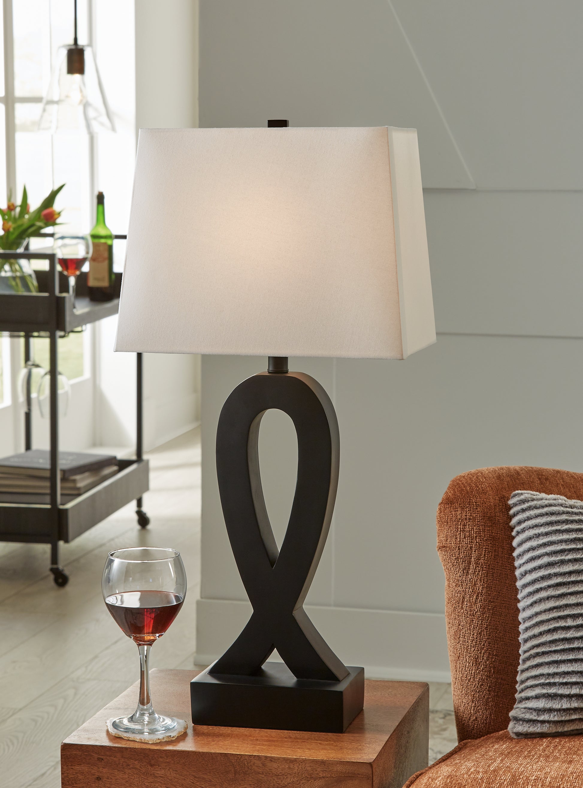 Cape Furniture Outlet - Ashley Furniture - Markellton Lighting - Poly Table Lamp (Set of 2) / Black - L243344