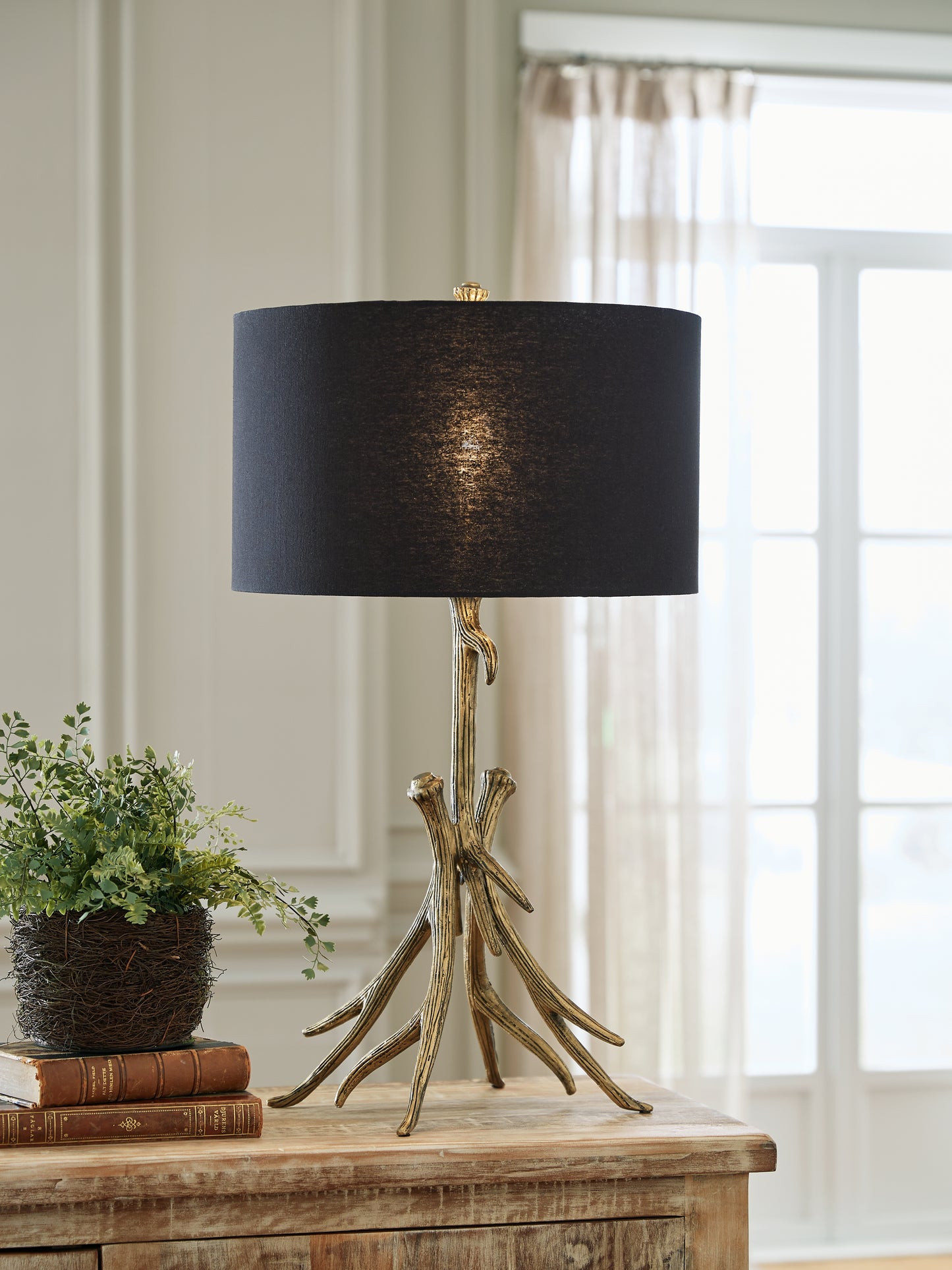 Cape Furniture Outlet - Ashley Furniture - Josney Lighting - 2-Piece Lamp Set / Antique Gold Finish - L317034X2