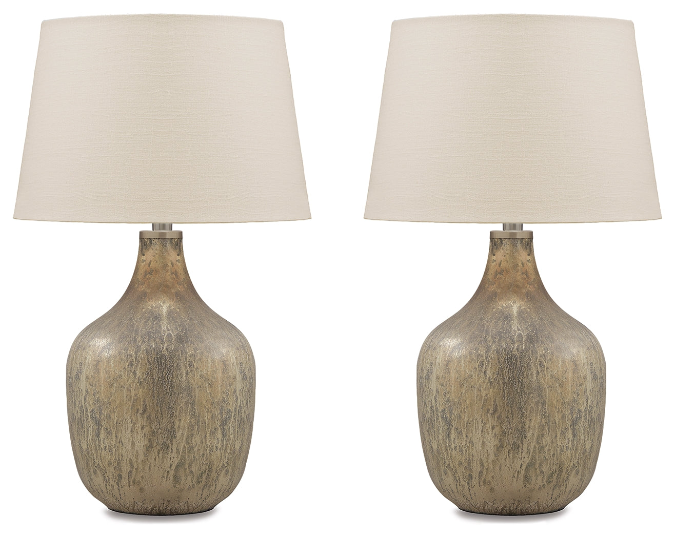 Cape Furniture Outlet - Ashley Furniture - Mari Lighting - Table Lamp (Set of 2) / Gray/Gold Finish - L430664X2
