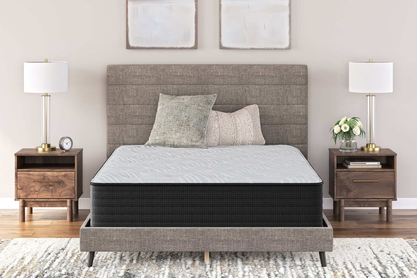 Cape Furniture Outlet - Ashley Furniture - Palisades Plush Mattresses - Queen / Gray/Blue - M41631
