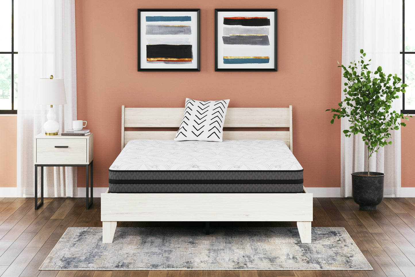 Cape Furniture Outlet - Ashley Furniture - 10 Inch Pocketed Hybrid Mattresses - Full / White - M58921