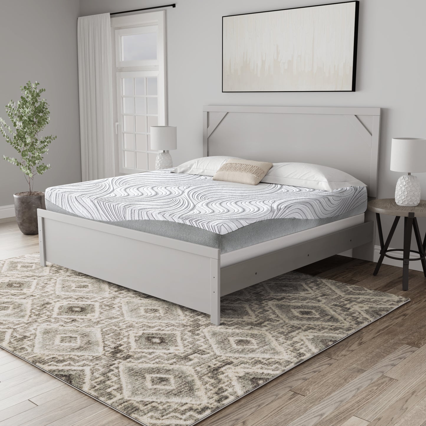 Cape Furniture Outlet - Ashley Furniture - 12 Inch Memory Foam Mattresses - Queen / White - M59331