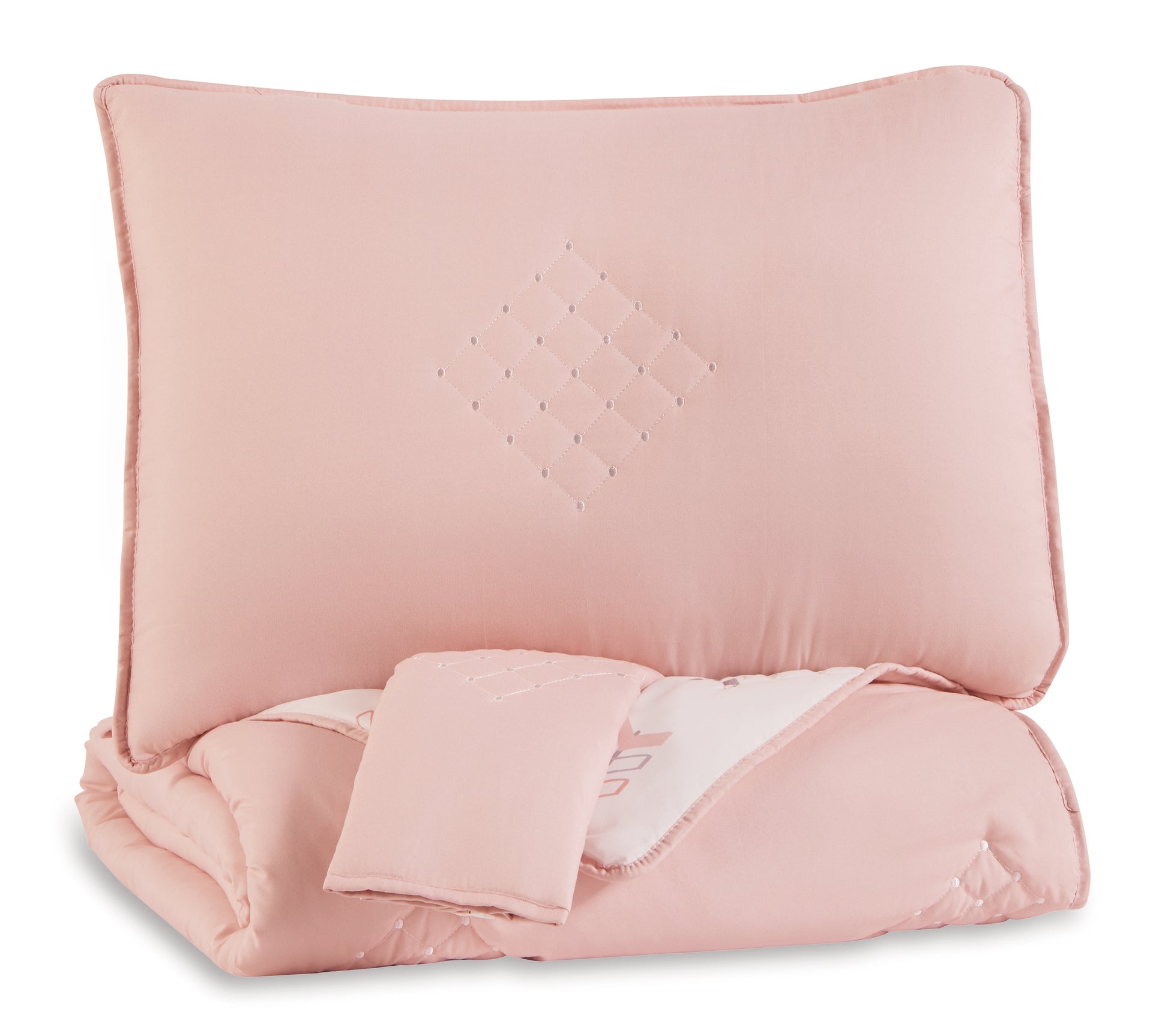 Cape Furniture Outlet - Ashley Furniture - Lexann Full Comforter Set - Full Comforter Set / Pink/White/Gray - Q901003F