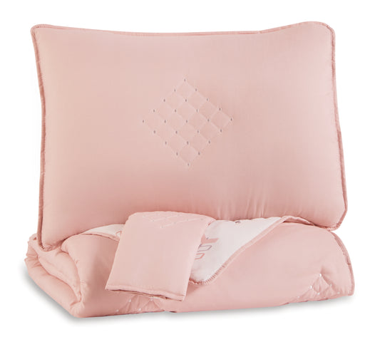Cape Furniture Outlet - Ashley Furniture - Lexann Full Comforter Set - Full Comforter Set / Pink/White/Gray - Q901003F