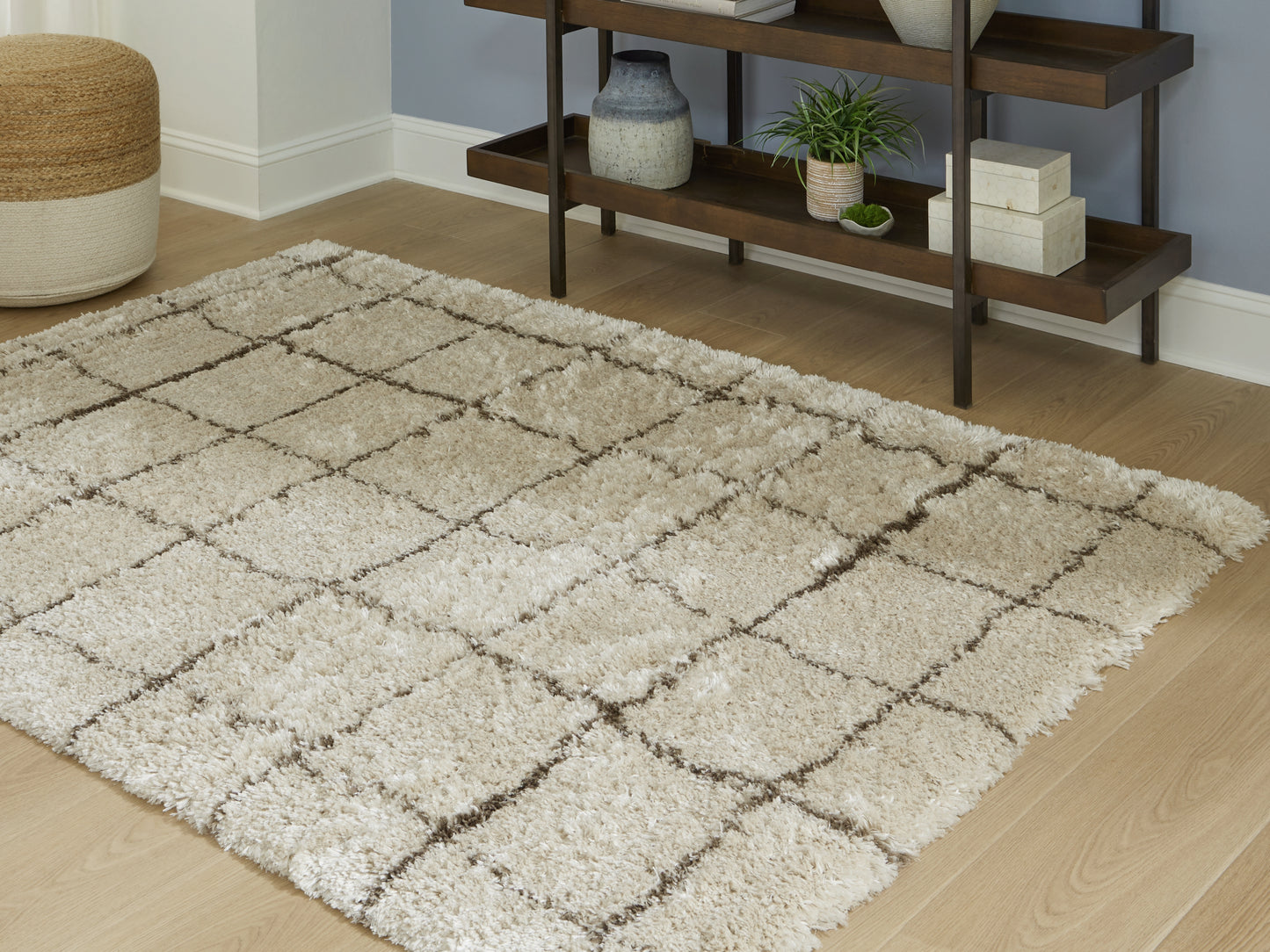 Cape Furniture Outlet - Ashley Furniture - Wrenlow Rug - 5' x 7' Rug / Cream/Brown - R407212