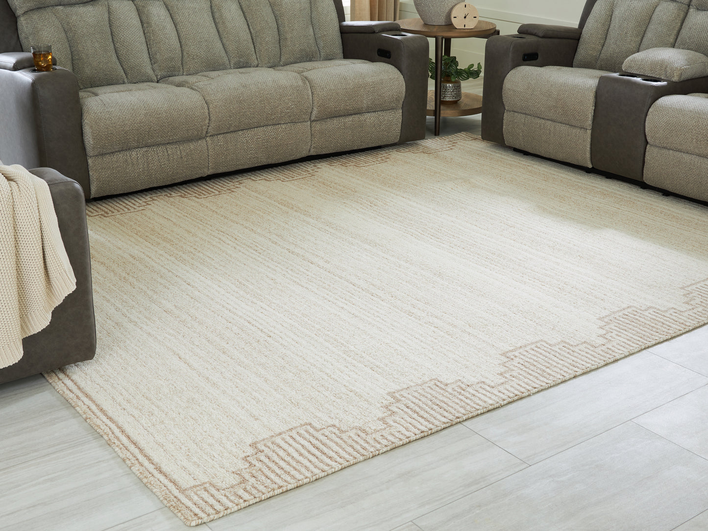 Cape Furniture Outlet - Ashley Furniture - Emorymore Rug - Large Rug / Brown/Beige - R407301