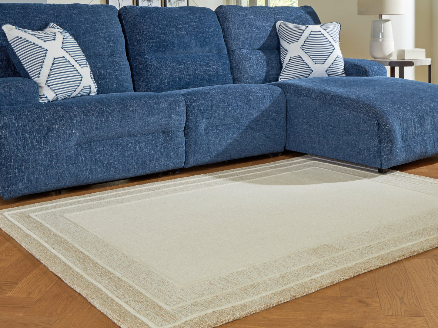 Cape Furniture Outlet - Ashley Furniture - Teelgan Rug - Medium Rug / Ivory/Tan - R407312