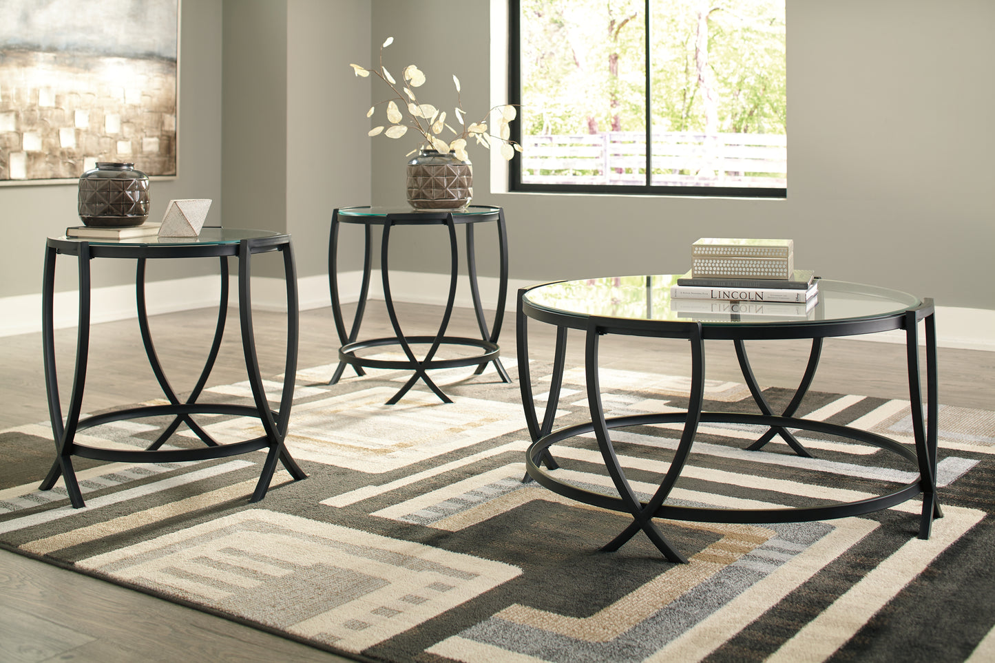 Cape Furniture Outlet - Ashley Furniture - Tarrin Table (Set of 3) - Occasional Table Set (3/CN) / Black - T115-13
