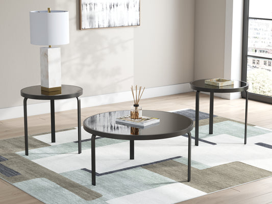 Cape Furniture Outlet - Ashley Furniture - Dorylin Table (Set of 3) - Occasional Table Set (3/CN) / Black - T139-13
