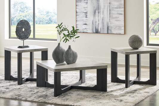 Cape Furniture Outlet - Ashley Furniture - Sharstorm Table (Set of 3) - Occasional Table Set (3/CN) / Two-tone Gray - T251-13