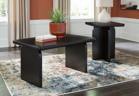 Cape Furniture Outlet - Ashley Furniture - Mitchalli Table (Set of 2) - Occasional Table Set (Set of 2) / Black - T313-12