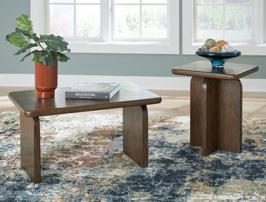 Cape Furniture Outlet - Ashley Furniture - Shawbeck Table (Set of 2) - Occasional Table Set (Set of 2) / Medium Brown - T315-12
