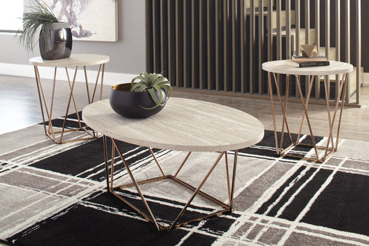 Cape Furniture Outlet - Ashley Furniture - Tarica Table (Set of 3) - Occasional Table Set (3/CN) / Two-tone - T385-13