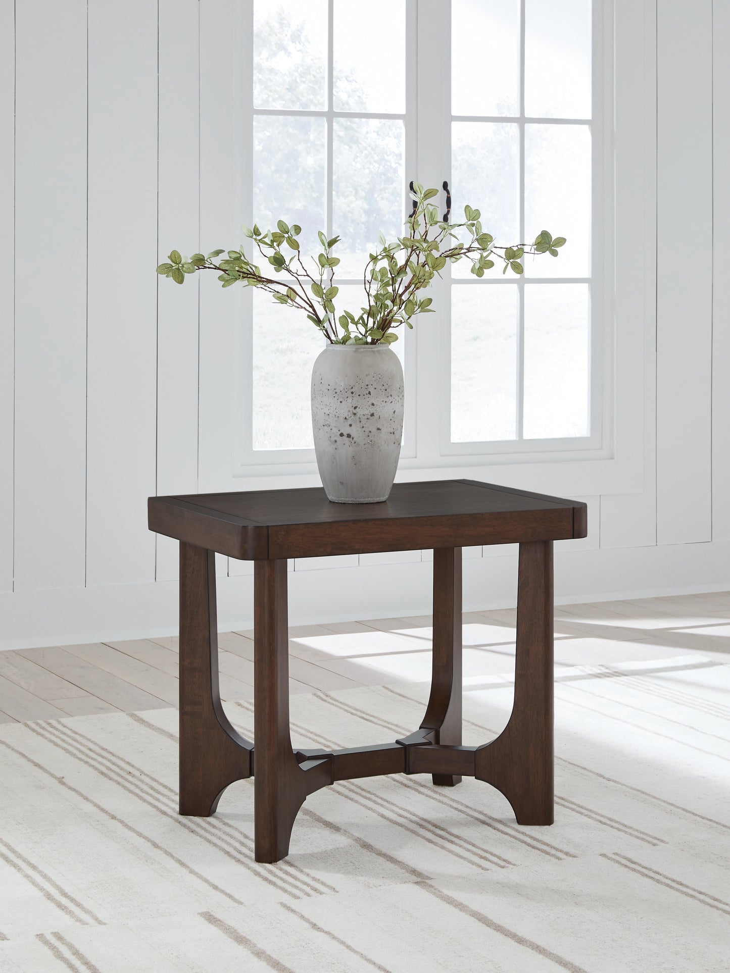 Cape Furniture Outlet - Ashley Furniture - Korestone End Table - Rectangular End Table / Dark Brown - T438-3