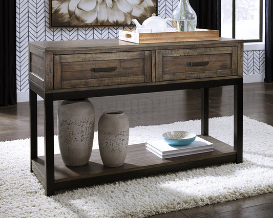 Cape Furniture Outlet - Ashley Furniture - Johurst Sofa/Console Table - Sofa Table / Grayish Brown - T444-4