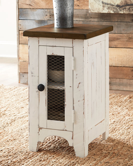 Cape Furniture Outlet - Ashley Furniture - Wystfield Chairside End Table - Chair Side End Table / White/Brown - T459-7