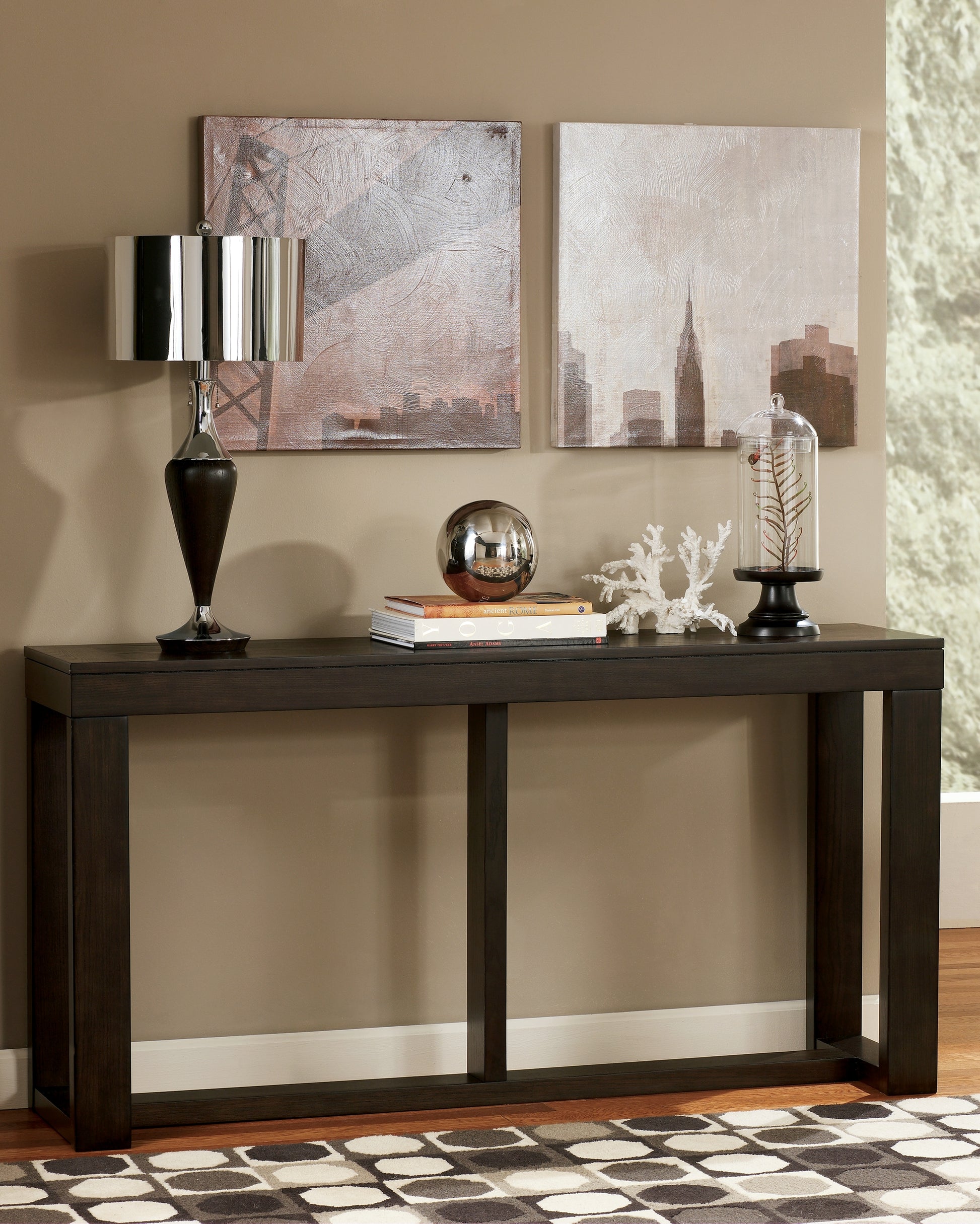 Cape Furniture Outlet - Ashley Furniture - Watson Sofa/Console Table - Sofa Table / Dark Brown - T481-4