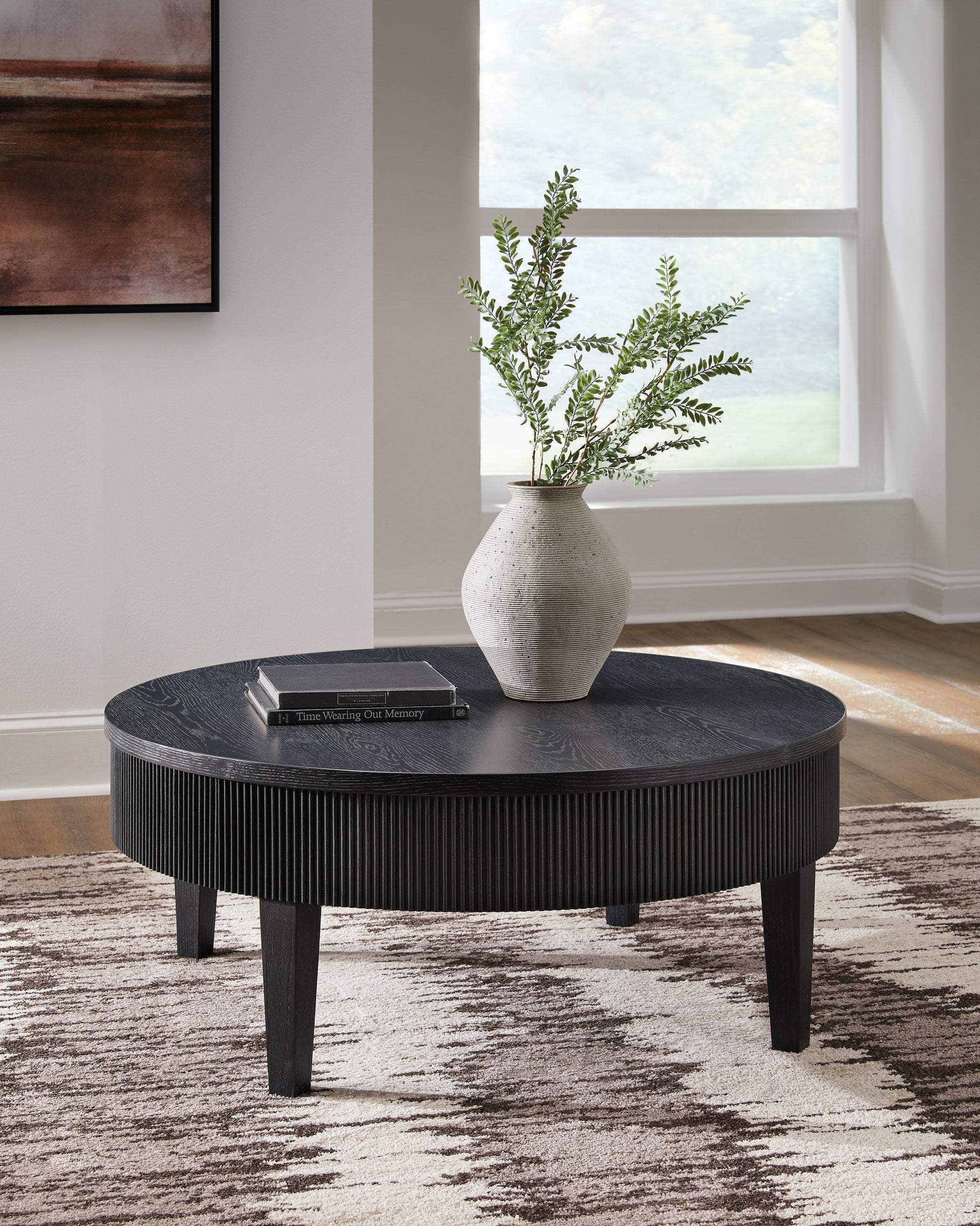 Cape Furniture Outlet - Ashley Furniture - Marstream Coffee Table - Round Cocktail Table / Black - T551-8